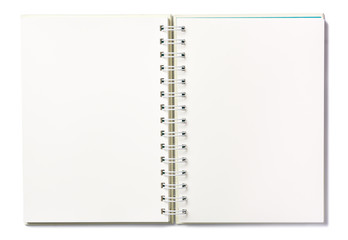 Blank page notebook in White background