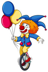 A clown with balloons