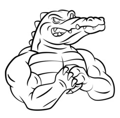 Fototapeta premium Crocodile Strong Mascot