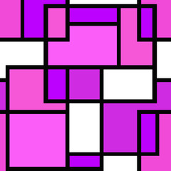 Abstract modern squares seamless pattern texture bright pink bac