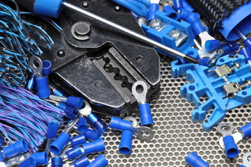 Tools for electricians crimpers and accessories