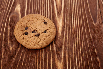 oat cookies on wooden table