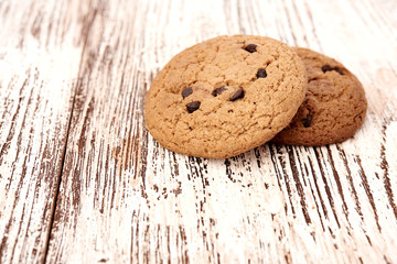 oat cookies on wooden table