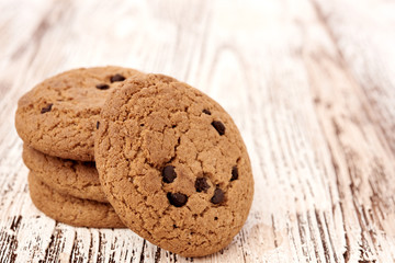 oat cookies on wooden table