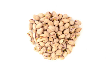 pistachios on isolated white background