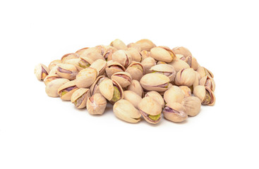 pistachios on isolated white background