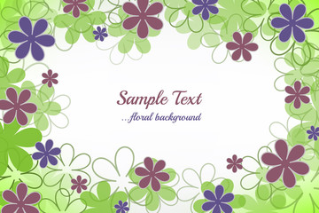 Abstract floral background, vector illustration