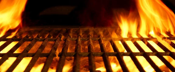 Gardinen BBQ oder Barbecue oder Barbeque oder Bar-BQ Holzkohle-Feuergrill © Alex