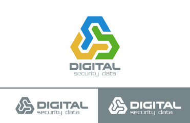 Business Abstract Infinity Looped Triangle Logo design vector