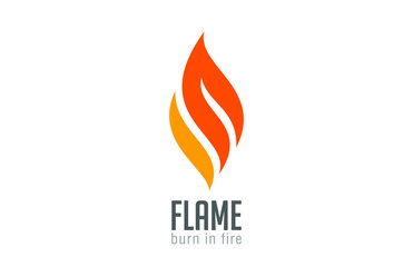 Fire flame Logo design luxury vector template