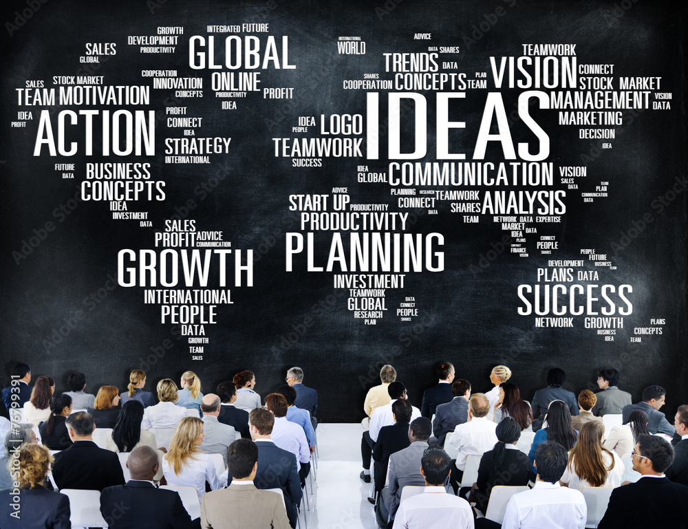 Canvas Prints Global Business People Conference Seminar Ideas Concept