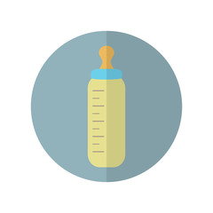 Flat style feeding bottle icon