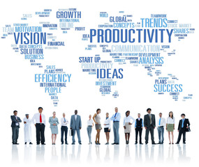 Productivity Mission Strategy Business World Vision Concept