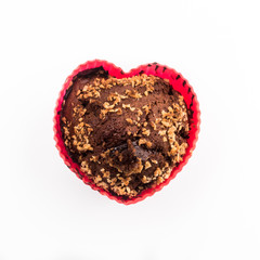 Sweet heart shape muffin in silicone mold 
