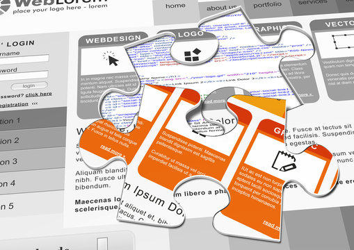 Webdesign, Puzzel, Puzzelteil, Puzzelst&uuml;ck, Design, L&ouml;sung, Teil
