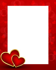 Valentine's day background with card