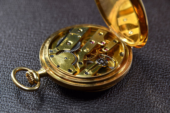 Golden pocket watch mechanism