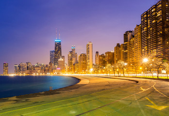 Chicago at dusk