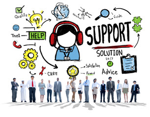Support Solution Advice Help Care Satisfaction Quality Concept