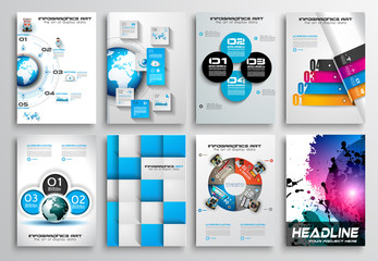 Set of Flyer Design, Infographics. Brochure Designs
