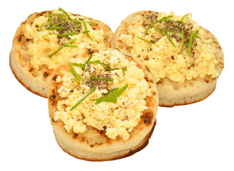 Scrambled Eggs On Crumpets