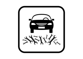 Car vector icon on white background