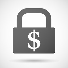 Lock icon with a currency sign