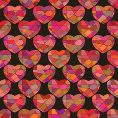 seamless background with hearts