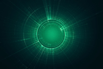 Abstract circular science fiction futuristic background © pixel