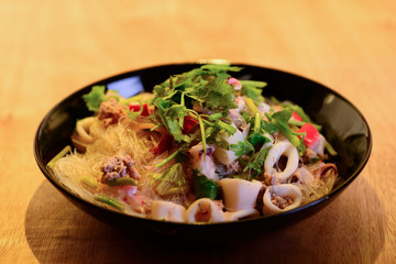 vermicelli salad,Thailand food noodle salad