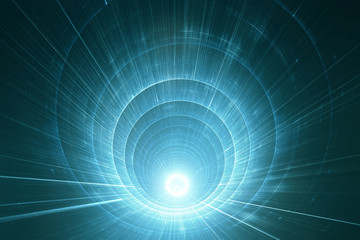 Abstract circular science fiction futuristic background © pixel