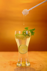 fresh honey with lemon