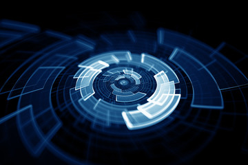 3D rotating circular elements background