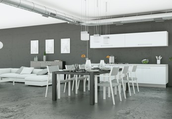 modernes Loft Interieur Design