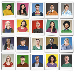 People Diversity Faces Human Face Portrait Community Concept