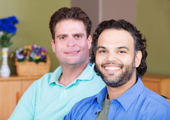 Mixed Gay Male Couple