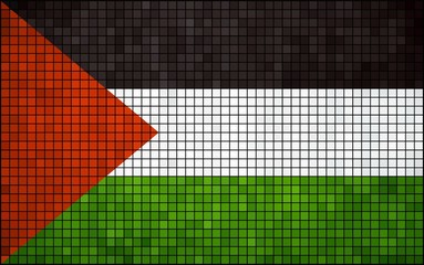 Abstract Mosaic Flag of Palestine