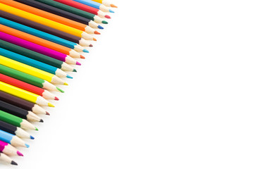Fototapeta premium Colour pencils isolated on white background
