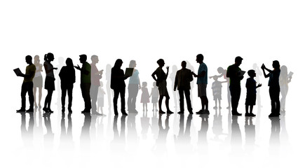 Group People Family Children Technology Communication Concept