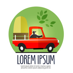car vector logo design template. farming or truck icon.