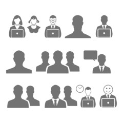 business man  vector icon symbol, office, communication