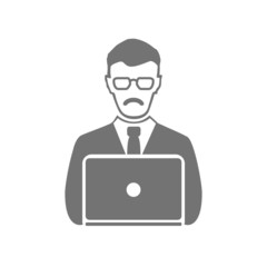 business man  vector icon symbol, office, communication