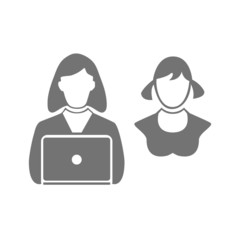 business man  vector icon symbol, office, communication