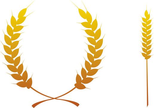 Épi Blé, picto troph&eacute;e qualit&eacute; Illustration vecteurs 3