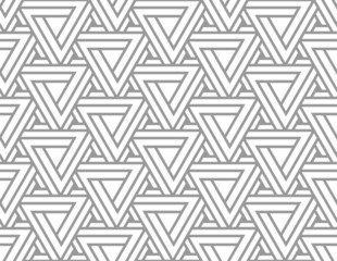 Penrose Impossible Triangle Seamless Pattern - obrazy, fototapety, plakaty
