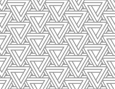 Penrose Impossible Triangle Seamless Pattern