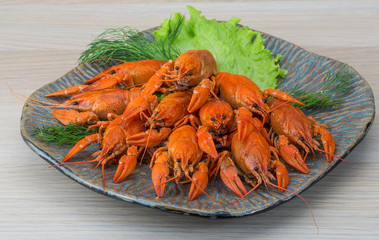 Boiled crayfish