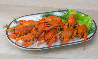 Boiled crayfish