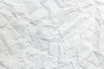 white crumpled paper background texture
