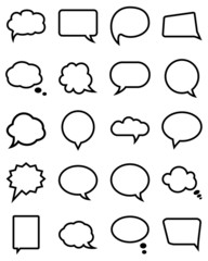 Speech bubble collection.